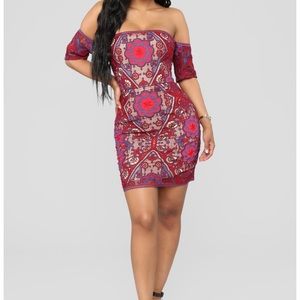 State Of The Art Crochet Dress - Wine